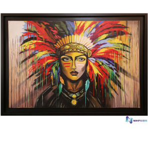 Abstraktes Stammesporträt – Acryl auf Leinwand (Unikat)