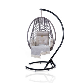 NIMAXES XXL Premium Hängesessel Comfort Set Grau